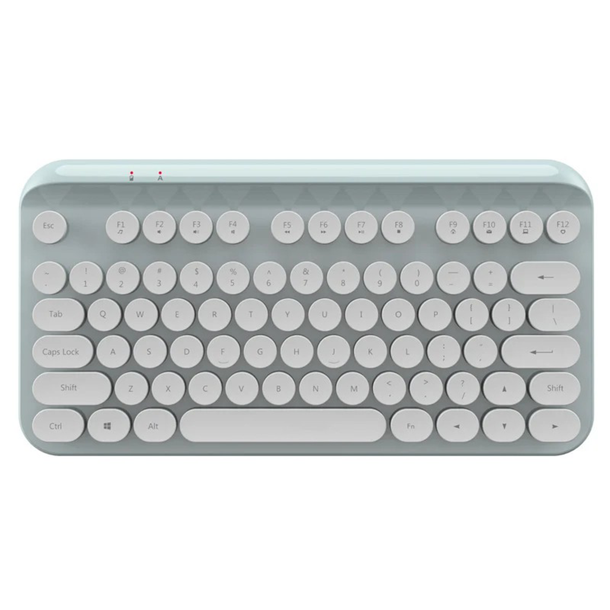 Green Mini 2.4G Punk Wireless Keyboard With Round Keys