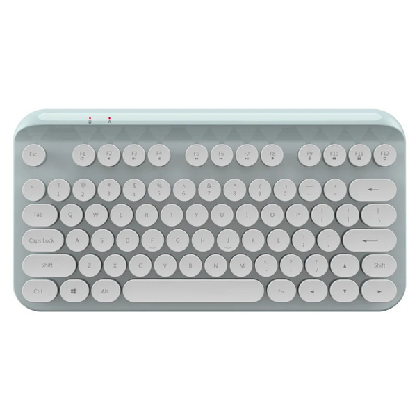 Green Mini 2.4G Punk Wireless Keyboard With Round Keys