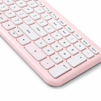 Pink Full Size Gradient Wireless Keyboard With Dual Connection