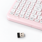 Pink Full Size Gradient Wireless Keyboard With Dual Connection