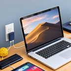 Deep Blue Slim 2-Port Usb Wall Charger With Foldable Plug For Home And Travel